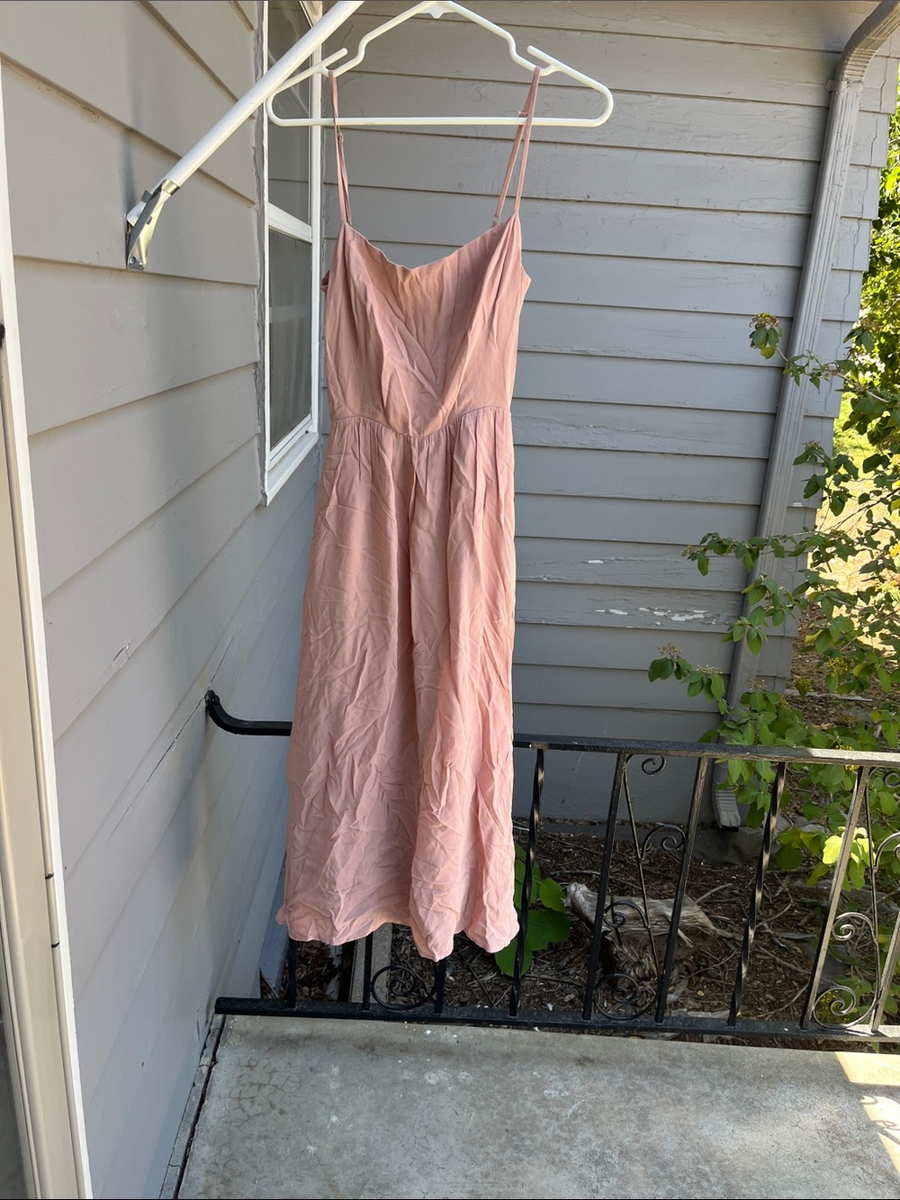 Reformation Blush Pink Slip Midi Dress